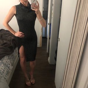 Black/silver bcbg dress.